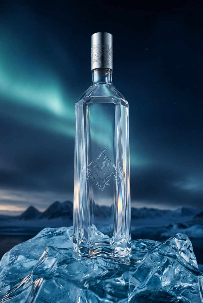 Arqtic Vodkas klara kristallflaska