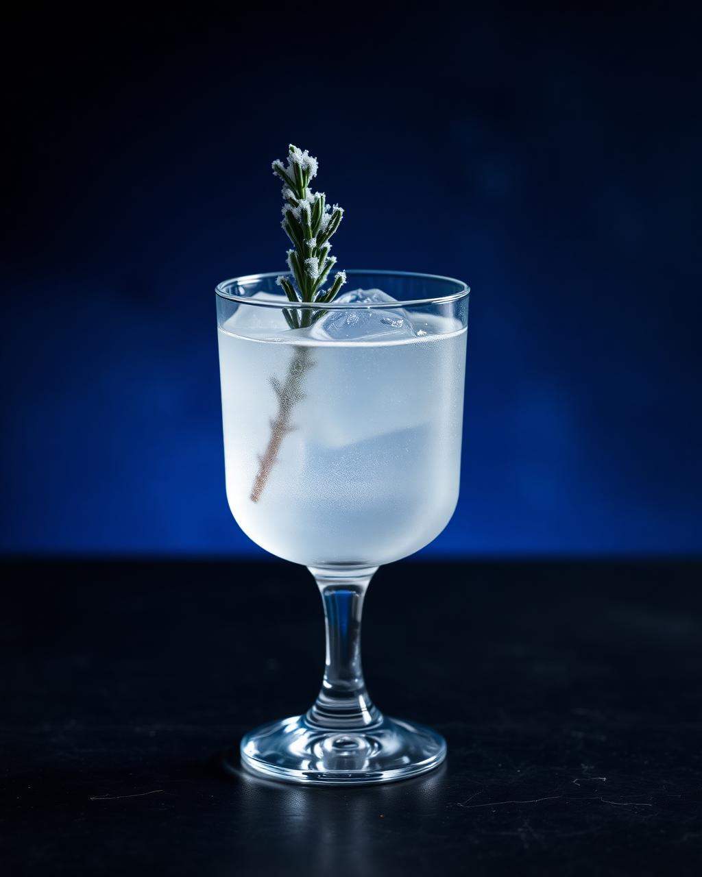 Iskall klar drink med frostad enkvist